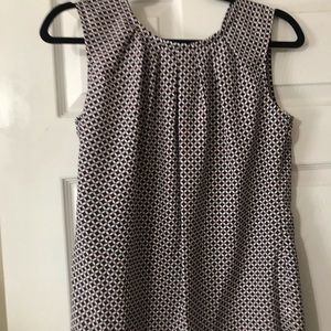 Merona S sleeveless shell top pink pattern